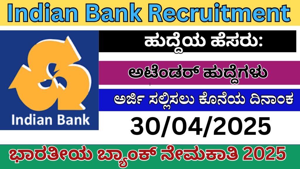 Indian Bank Recruitment 2025 In Kannada
