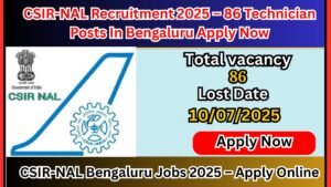 CSIR-NAL Bengaluru Jobs 2025 – Apply Online