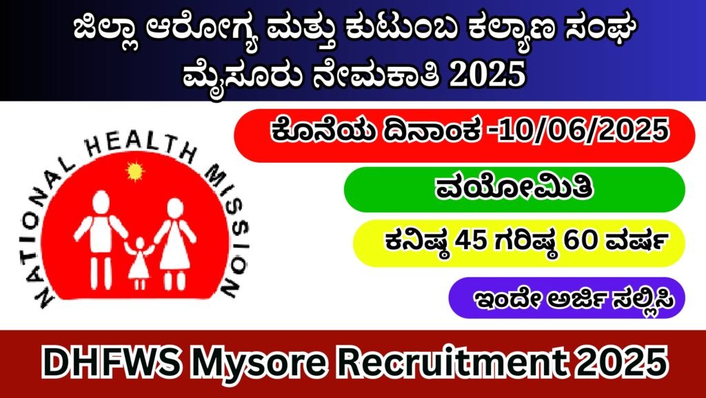 DHFWS Mysore Recruitment 2025