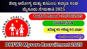 DHFWS Mysore Recruitment 2025